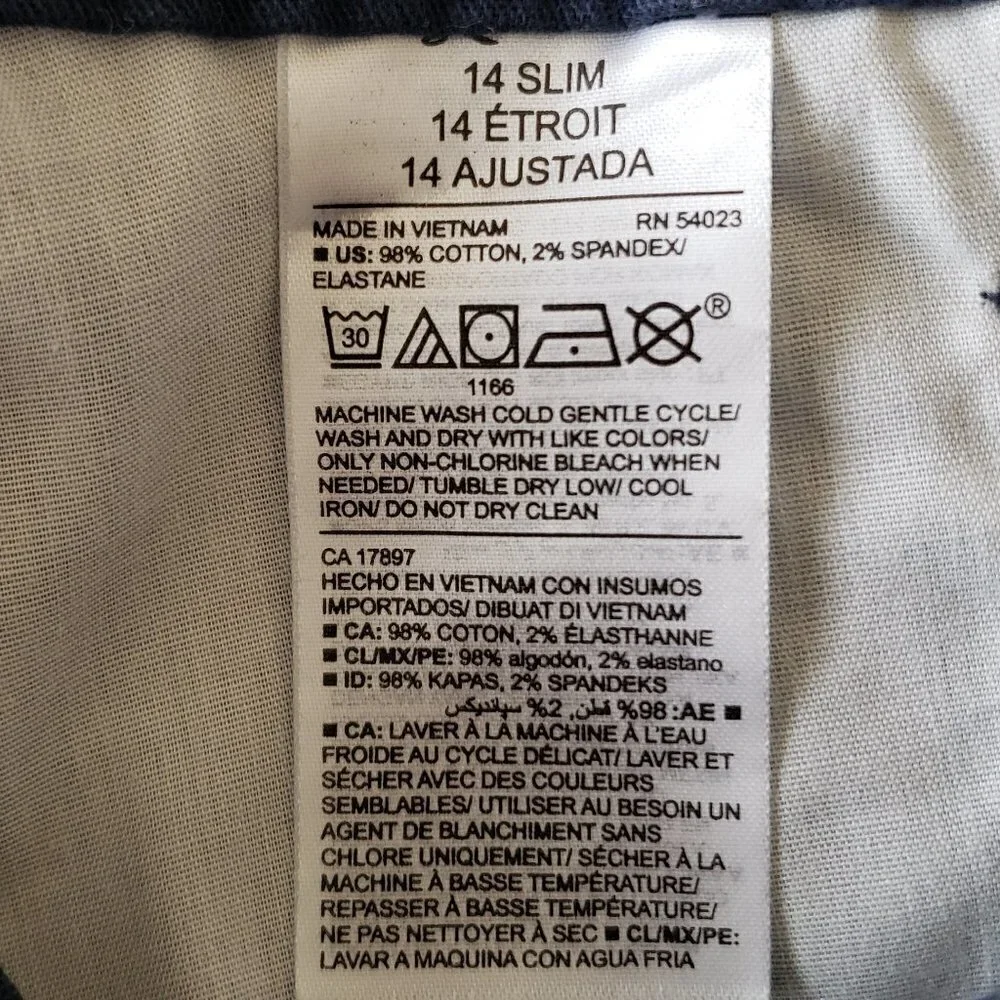 Old Navy Girls Skinny Blue Pants - Size 14 Slim